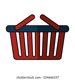isolated shopping basket icon vector illustration graphic design