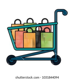 Isolated shopping cart design