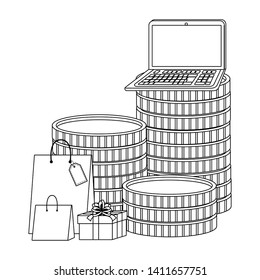 Isolated shopping design vector illustration