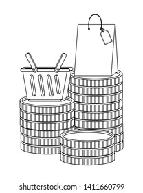 Isolated shopping design vector illustration