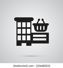Isolated shopping icon symbol on clean background. Vector mall element in trendy style.