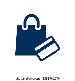 Isolated shopping icon symbol on clean background. Vector payment  element in trendy style.