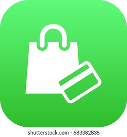 Isolated Shopping Icon Symbol On Clean Background. Vector Payment  Element In Trendy Style.