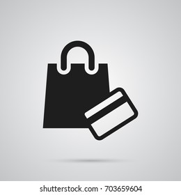 Isolated Shopping Icon Symbol On Clean Background. Vector Payment  Element In Trendy Style.