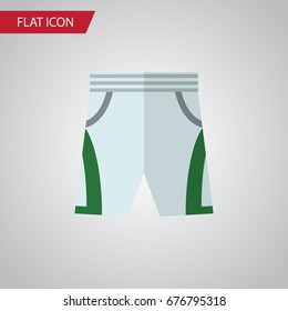 Isolated Shorts Flat Icon. Trunks Cloth Vector Element Can Be Used For Shorts, Trunks, Cloth Design Concept.