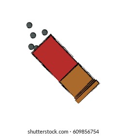 Isolated shotgun bullet vector illustration graphic design