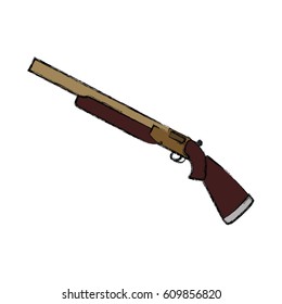 Isolated shotgun weapon vector illustration graphic design
