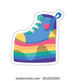 Isolated show sketch with lgbt colors Vector