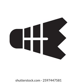 Isolated shuttlecock icon linear logo. 10 EPS
