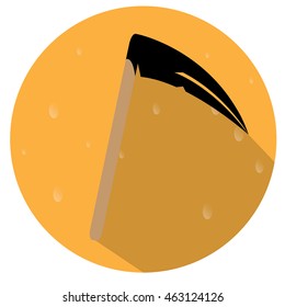 Isolated sickle icon on a stamp, Vector illustration