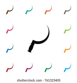 Isolated Sickle Icon. Scythe Vector Element Can Be Used For Sickle, Scythe, Blade Design Concept.