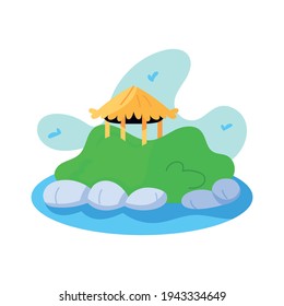 Isolated Sierra nevada Colombia. Colombian landscape - Vector