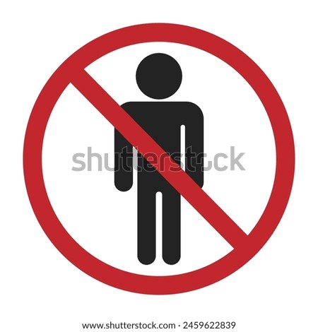 Isolated sign of do not enter sign, no trespassing, authorized personnel only, prohibit people from passing sign	