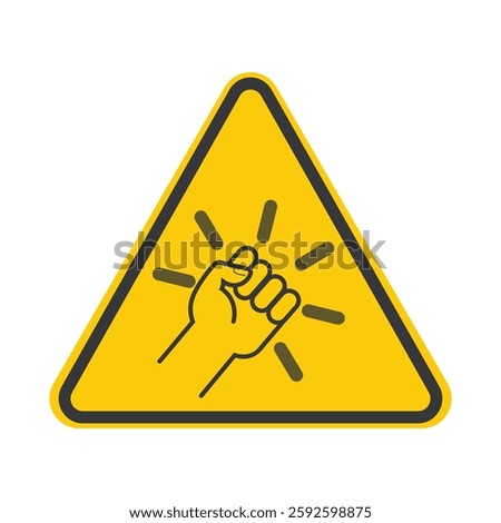 Isolated sign of an please hand knocking on a door before entering, perfect for concepts like arrival, entry, or communication