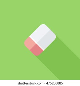 Isolated sign symbol of eraser. Vector icon Illustration of a flat design.