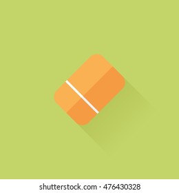 Isolated sign symbol of eraser. Vector icon Illustration of a flat design.
