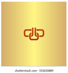 Isolated sign symbol of three linked chain. The vector logo, which symbolizes the union or association of three objects or hidden symbol, consisting of any combinations of b, o and 0.