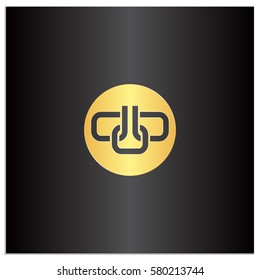 Isolated sign symbol of three linked chain. The vector logo, which symbolizes the union or association of three objects or hidden symbol, consisting of any combinations of b, o and 0.