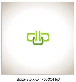 Isolated sign symbol of three linked chain. The vector logo, which symbolizes the union or association of three objects or hidden symbol, consisting of any combinations of b, o and 0.