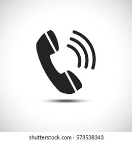 Isolated Signal Phone Flat Web Icon. Vector Symbol. 