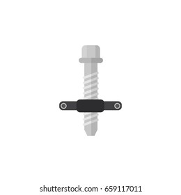 Isolated Silent Block Puller Flat Icon. Muffler Vector Element Can Be Used For Silent, Block, Puller Design Concept.