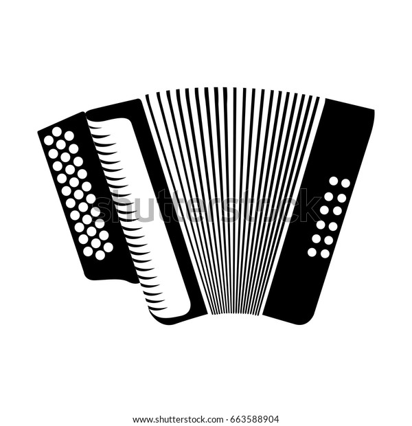 Isolated Silhouette Accordion Vector Illustration Stock Vector (Royalty ...