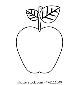 Isolated and silhouette apple design