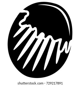 Isolated silhouette of a bakery cookie, Vector illustration