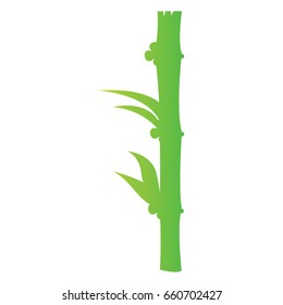 Isolated silhouette of a bamboo stick, Vector illustration