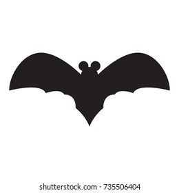 Isolated silhouette of a bat, Halloween vector illustration