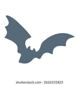 Isolated silhouette of a bat icon Vector illustration
