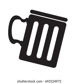 Isolated silhouette of a beer mug, Vector illustration