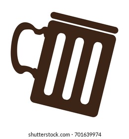 Isolated silhouette of a beer mug, Vector illustration