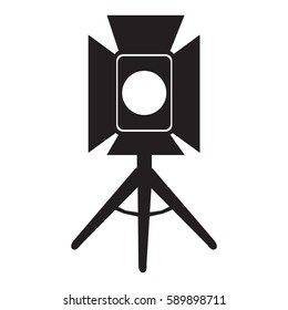 Isolated silhouette of a big lamp, Vector illustration