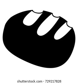 Isolated silhouette of a bread, Vector illustration