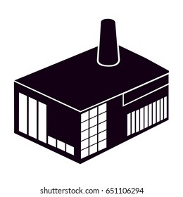 Isolated silhouette of a building, Vector illustration