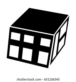 Isolated silhouette of a building, Vector illustration