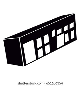 Isolated silhouette of a building, Vector illustration