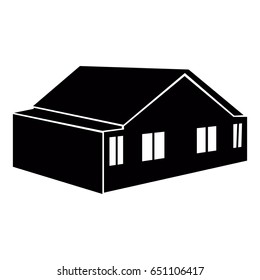 Isolated silhouette of a building, Vector illustration