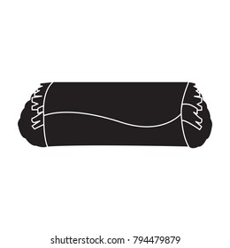 Isolated silhouette of a burrito, Vector illustration