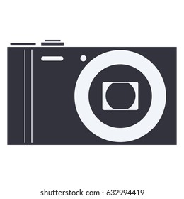 Isolated silhouette of a camera, Vector illustration