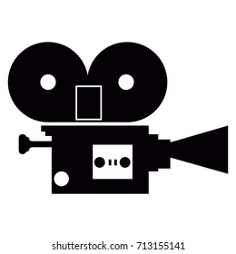 Isolated silhouette of a camera, Vector illustration