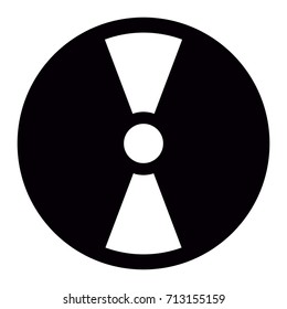 Isolated silhouette of a cd, Vector illustration
