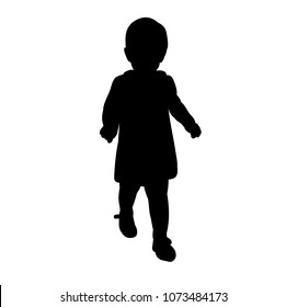 isolated silhouette child going