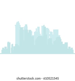 Isolated silhouette of a cityscape, Vector illustration