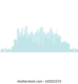 Isolated silhouette of a cityscape, Vector illustration