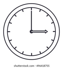 Isolated and silhouette clock design
