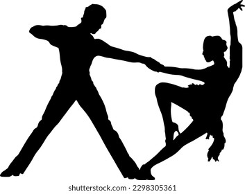"Isolated Silhouette of Couple Dancing: A Powerful Image of Love and Connection"
"Vector Illustration of Couple Dancing Silhouette: A Classic Image for Dance Lovers"