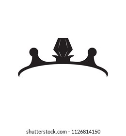 Isolated silhouette of a crown
