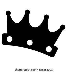 Isolated silhouette of a crown, Vector illustration